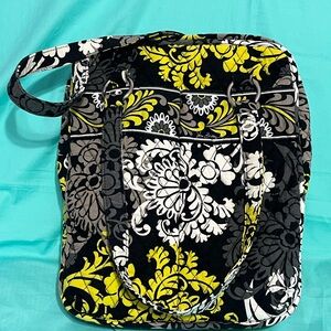 Vera Bradley Black, Yellow, and White Floral Tote